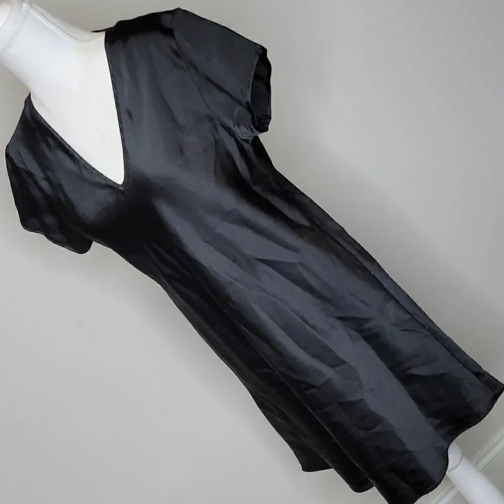 Jones New York black poly dress sz M